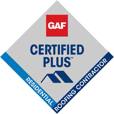 GAF Certified Plus residential roofing contractor badge
